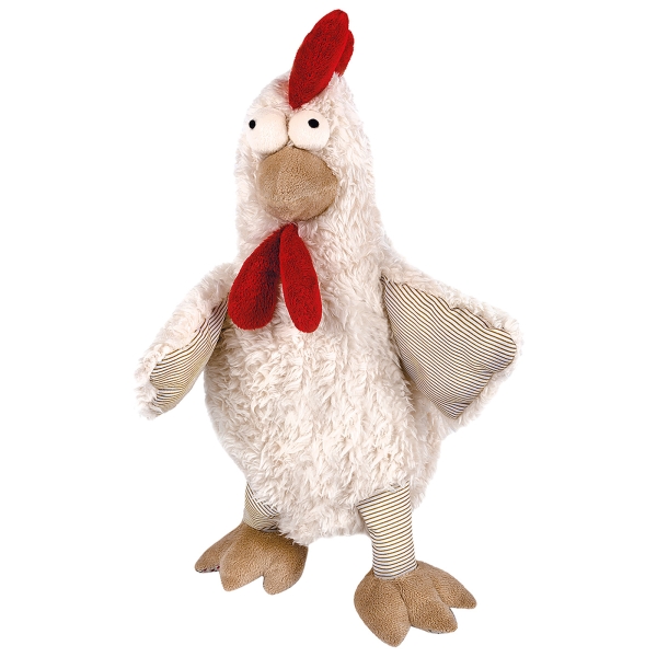 Körnerkissen Hahn Fritz weiß/beige