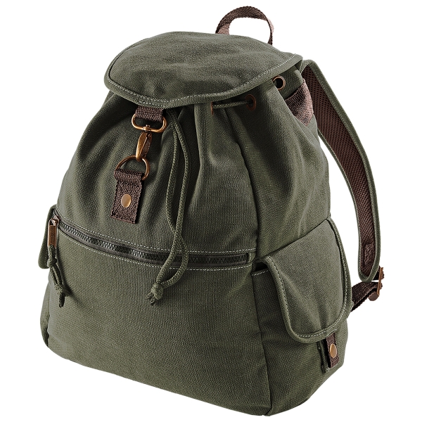 Heritage canvas Rucksack oliv