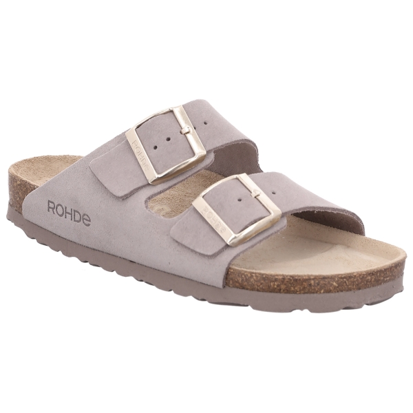 Damen Veloursleder-Pantolette Alba beige