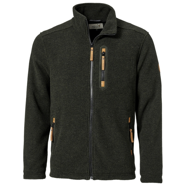 Funktions Strickfleece Jacke dunkeloliv