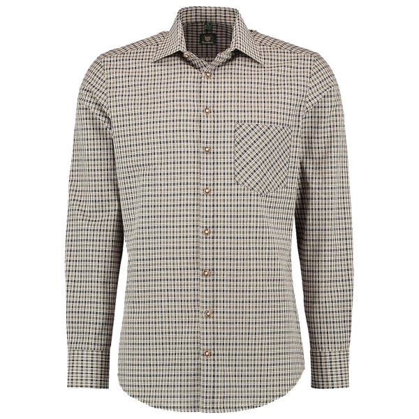 Karohemd Finn oliv/beige/schwarz