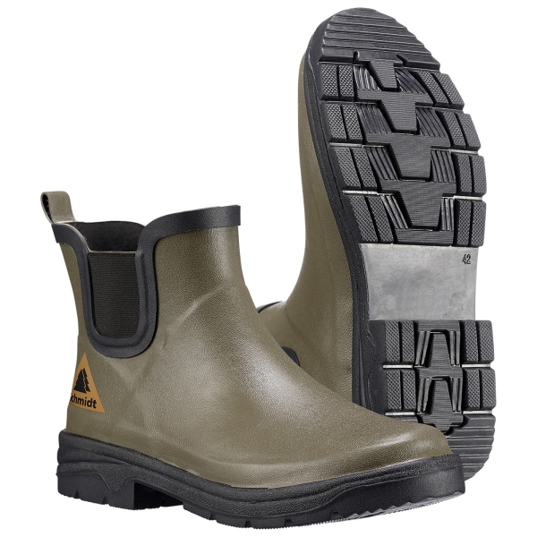Gummi-Halbstiefel oliv/schwarz