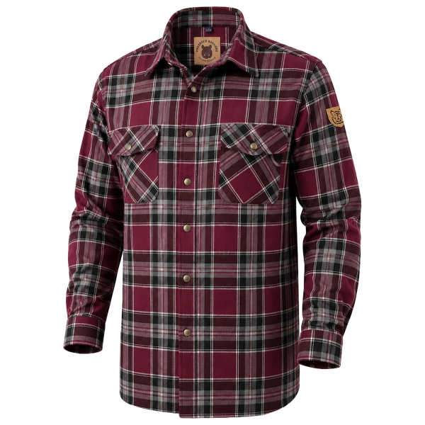 Flanell-Karohemd rot/schwarz/weiß