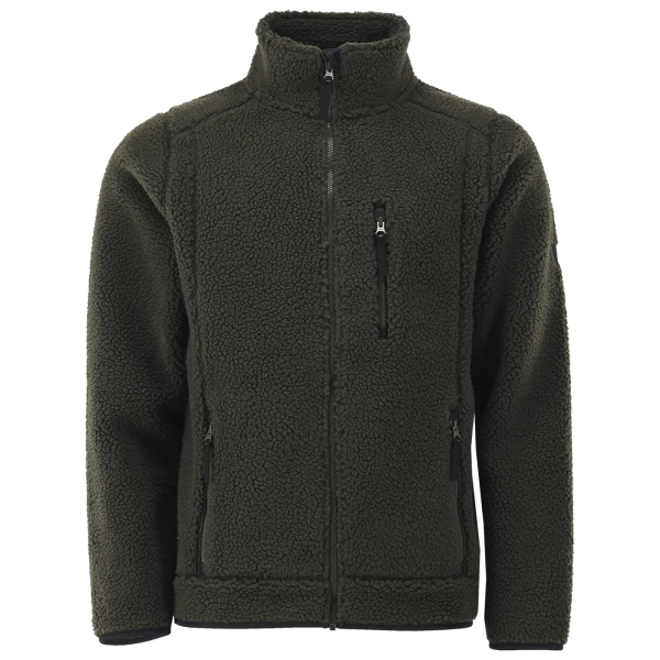 Teddy-Fleecejacke oliv