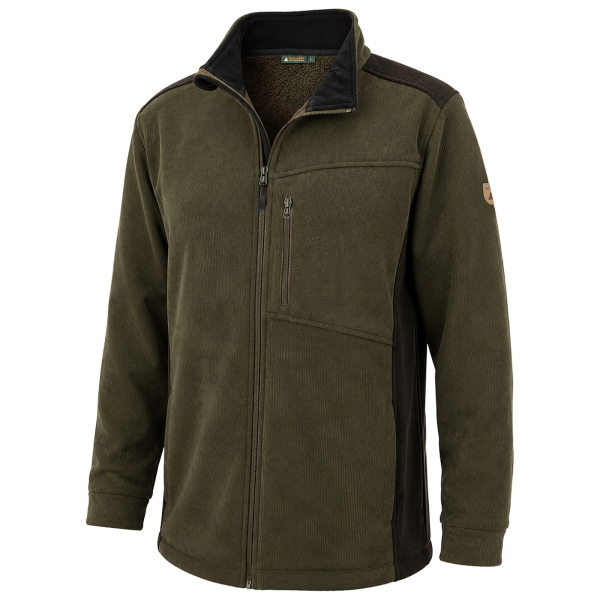 Fleecejacke Brilon mit Teddyfutter oliv/braun