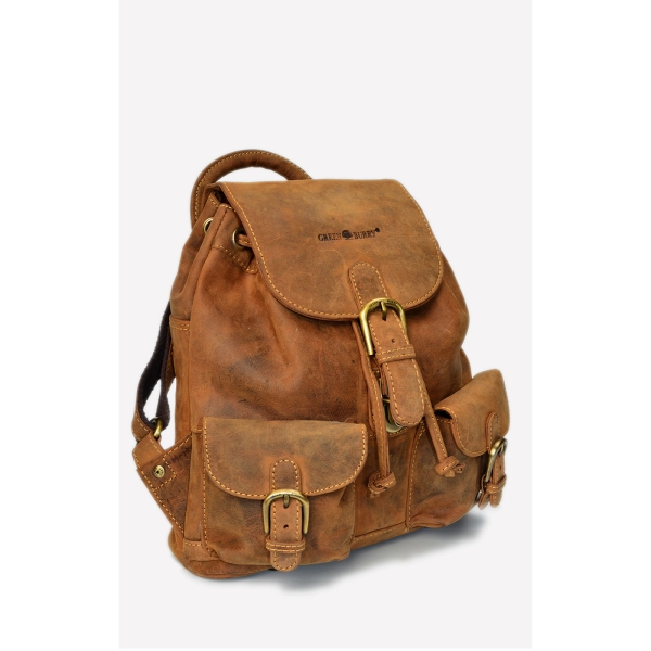 Rucksack mit Zugband Vintage braun
