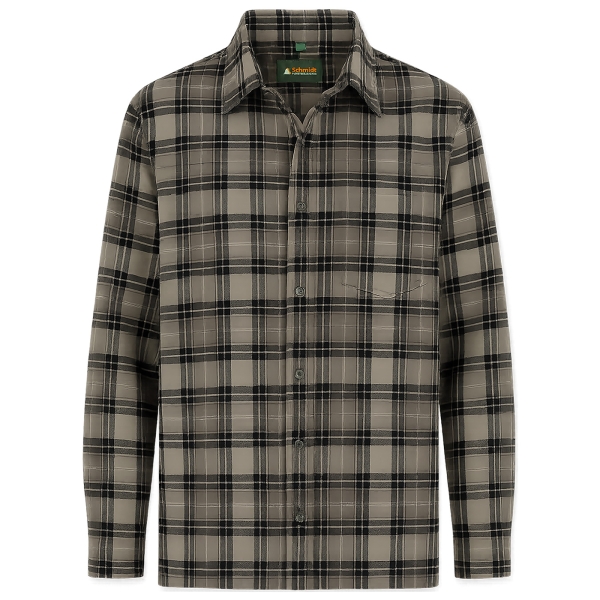 Flanell-Karohemd grau/schwarz