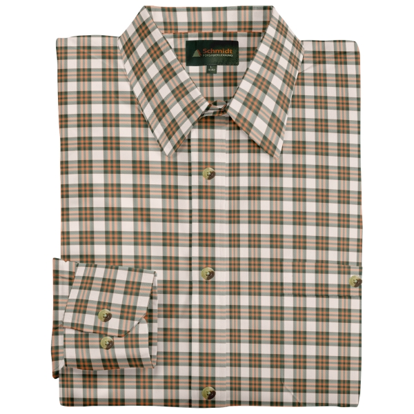 Karohemd oliv/beige/orange