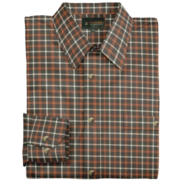 Karohemd oliv/orange