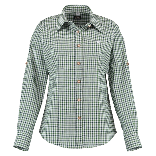 Damen Bluse Irene Hirsch dunkelgrün/blau